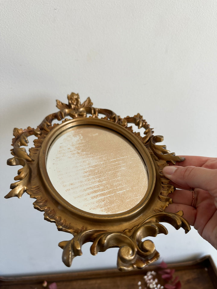 Miroir fantaisie doré style rococo