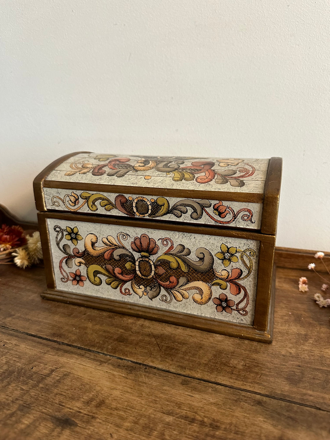 Coffret en bois décorations Péruviennes