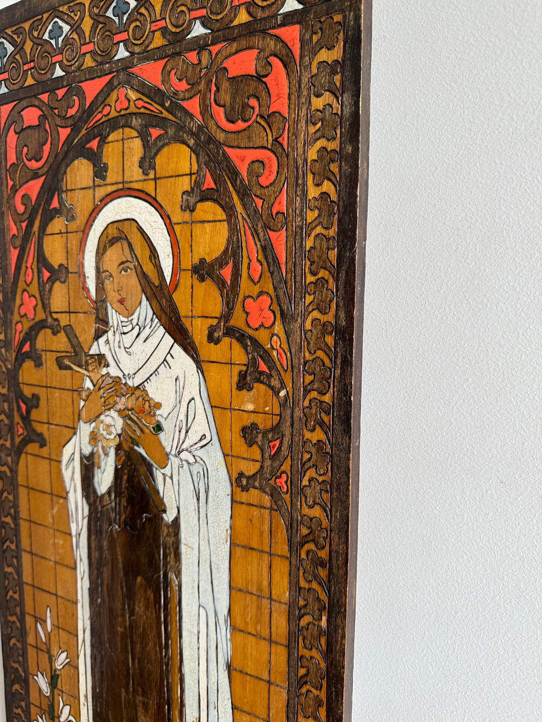 Sainte thérèse de Lisieux Protegat Nos gravure sur bois