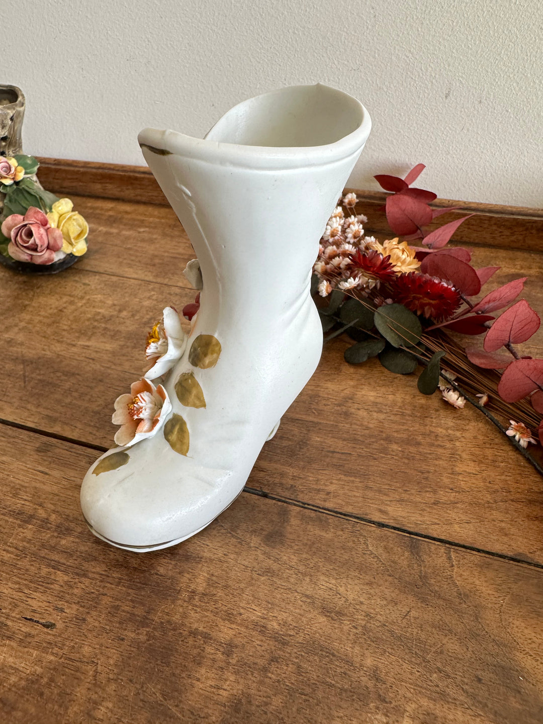 Figurines bottes en porcelaine Capodimonte