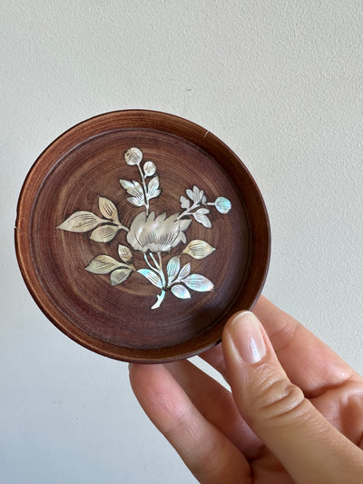 Sous-verres en bois et nacre