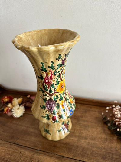 Vase en terre cuite peinte à la main fabrication italienne