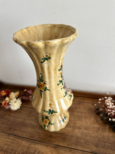 Vase en terre cuite peinte à la main fabrication italienne