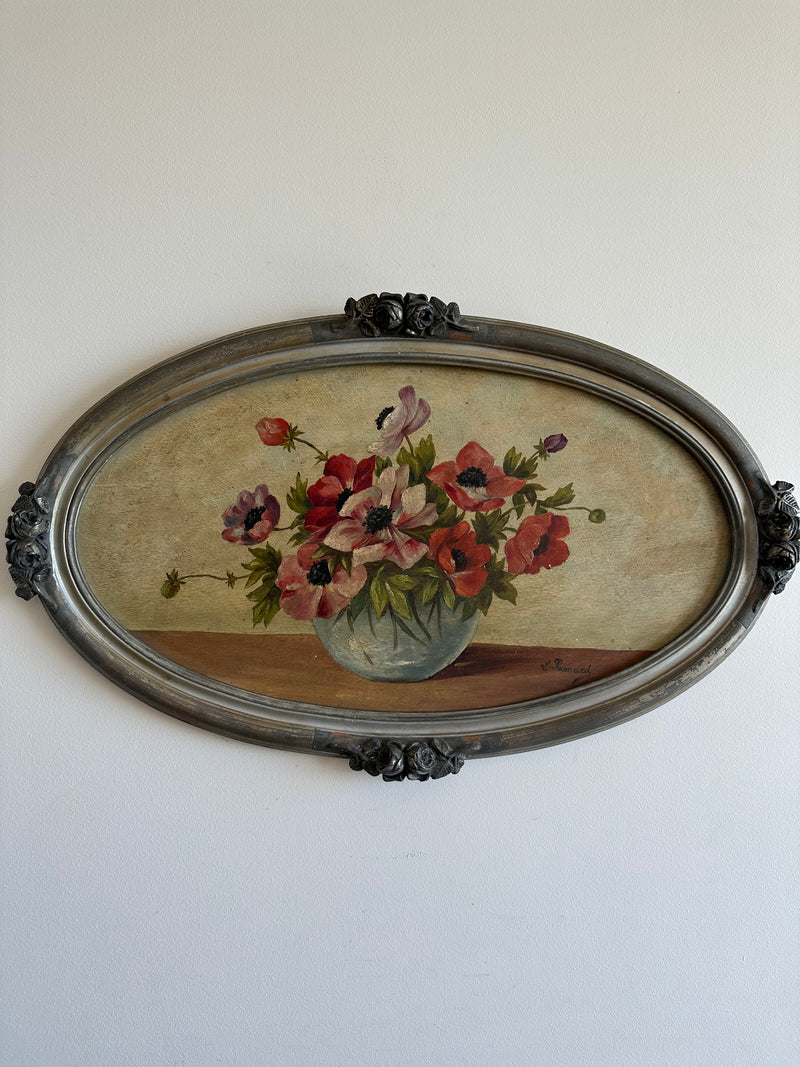 Pierre Précieuse Sculptée Fleur De Rose – 26 Mm, Améthyste, Plaqué Argent, Neuf