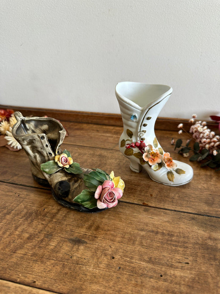 Figurines bottes en porcelaine Capodimonte