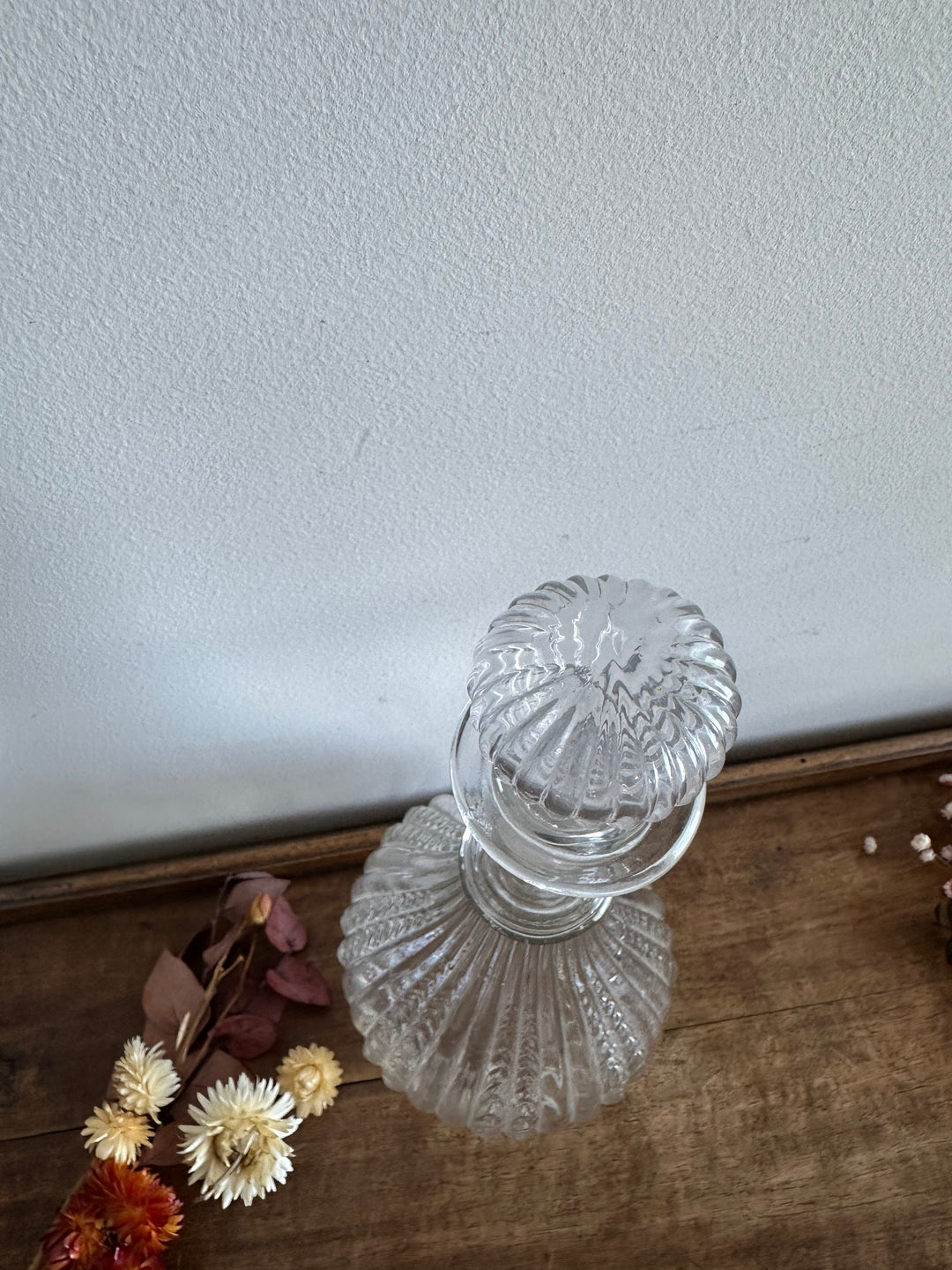 Carafe décanteur en verre moulé ballon rond