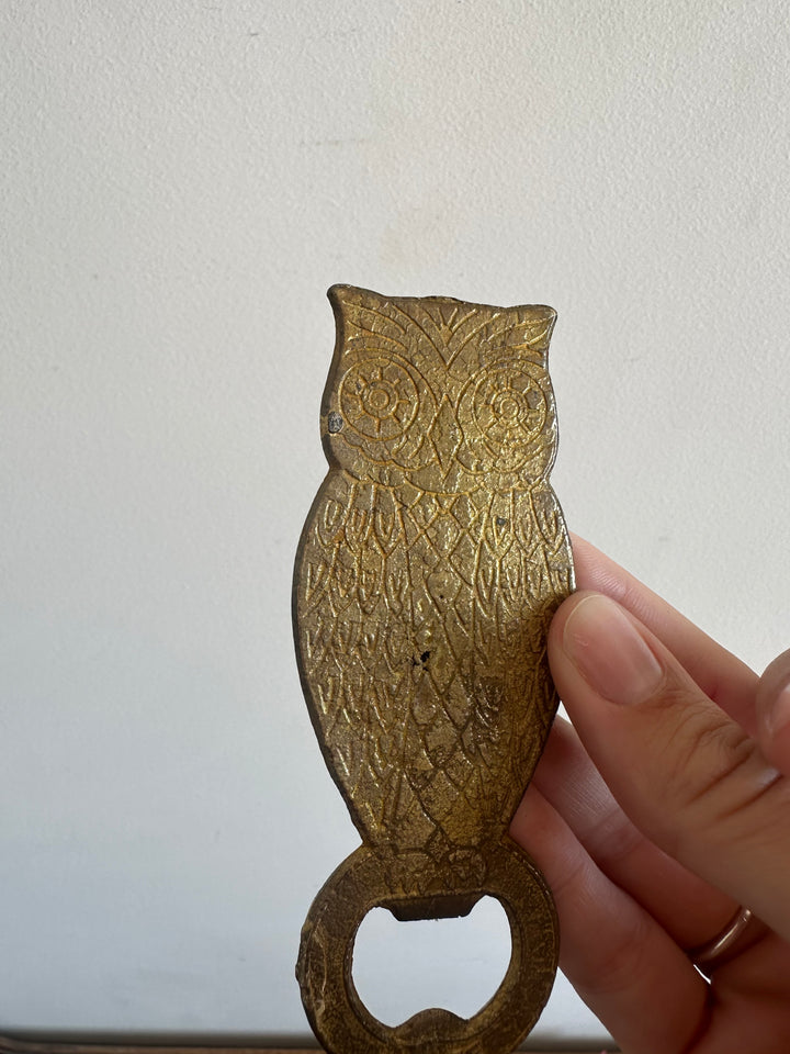 Décapsuleur en bronze hibou