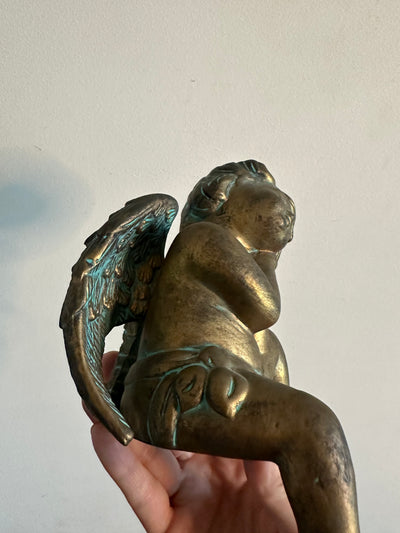 Angelot en plâtre façon bronze