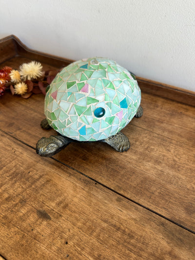 Lampe de table Tortue mosaïque façon Tiffany's