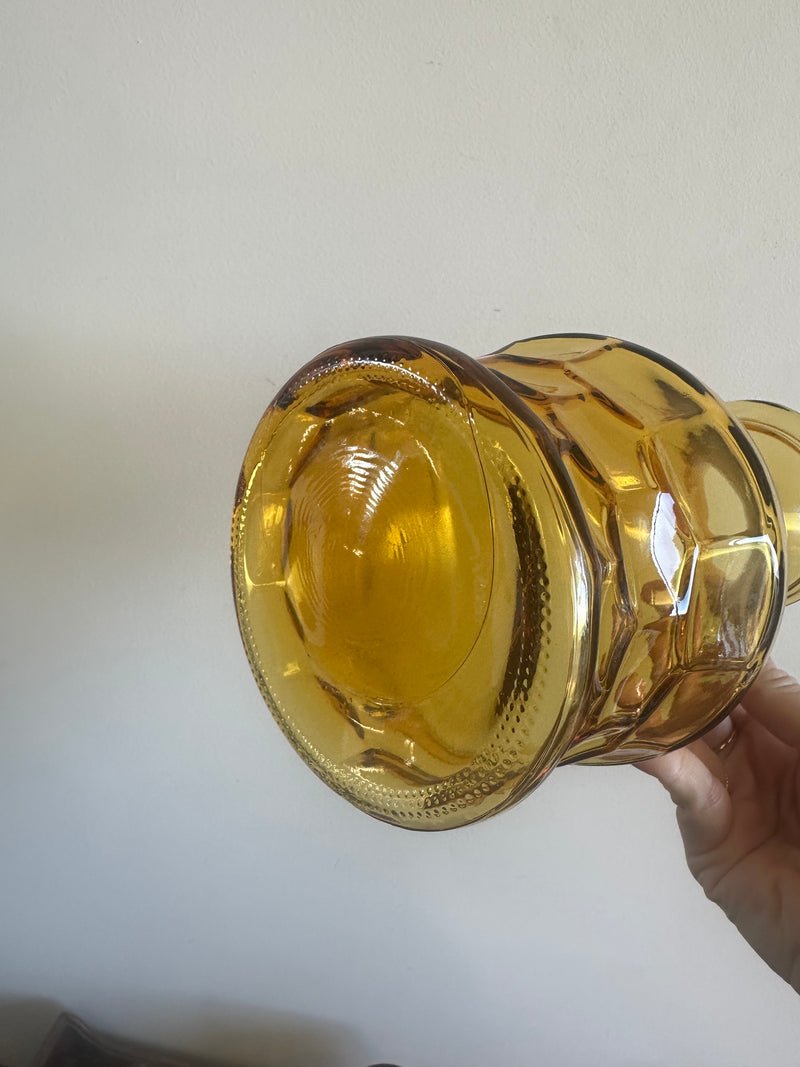 Service à orangeade en verre ambré fabrication italienne