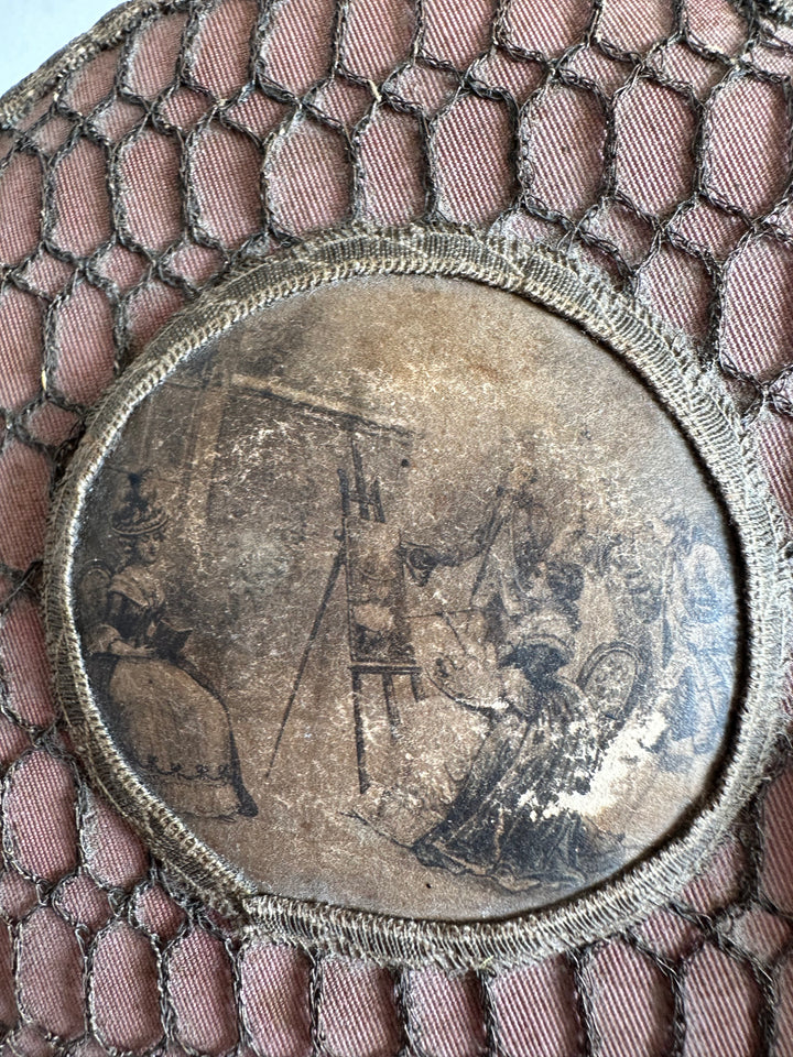 Bonbonnière en tissu XIX ème