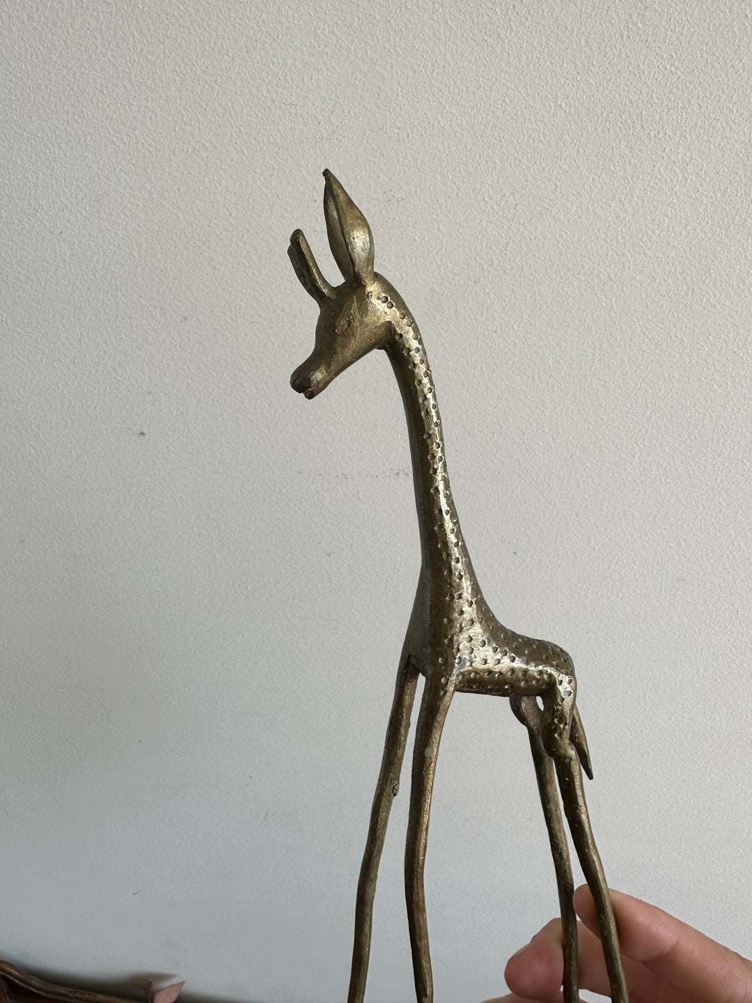 Girafe en laiton vintage