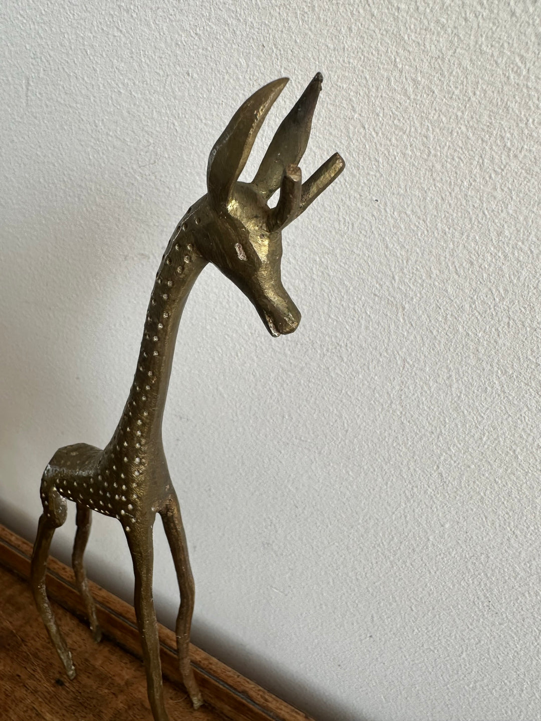 Girafe en laiton vintage