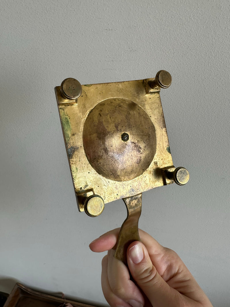 Bougeoir rat de cave en bronze cloisonné 19ème