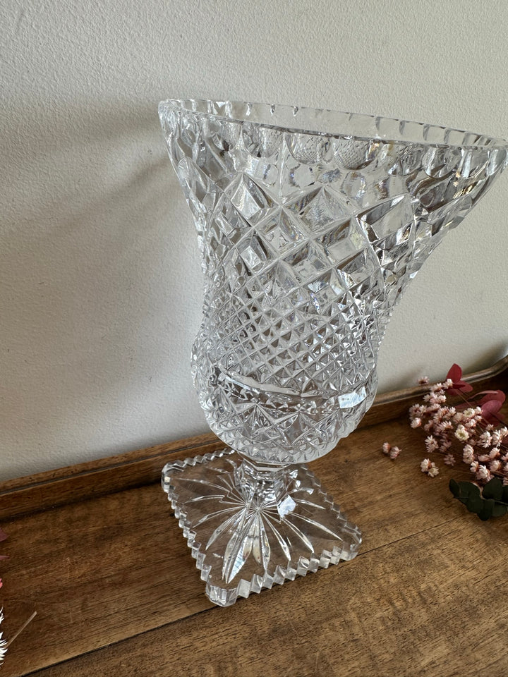 Vase medicis en cristal ciselé