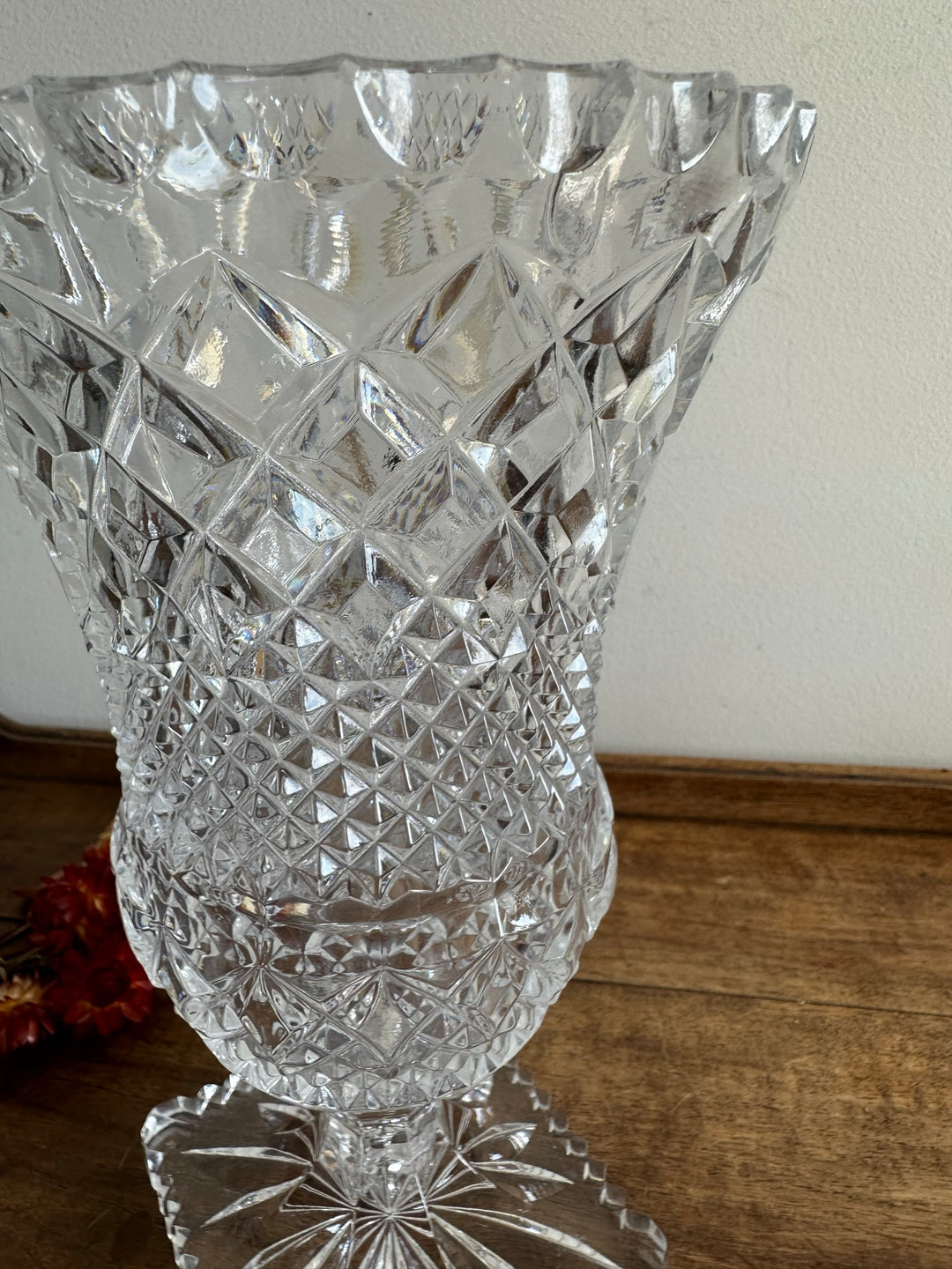 Vase medicis en cristal ciselé