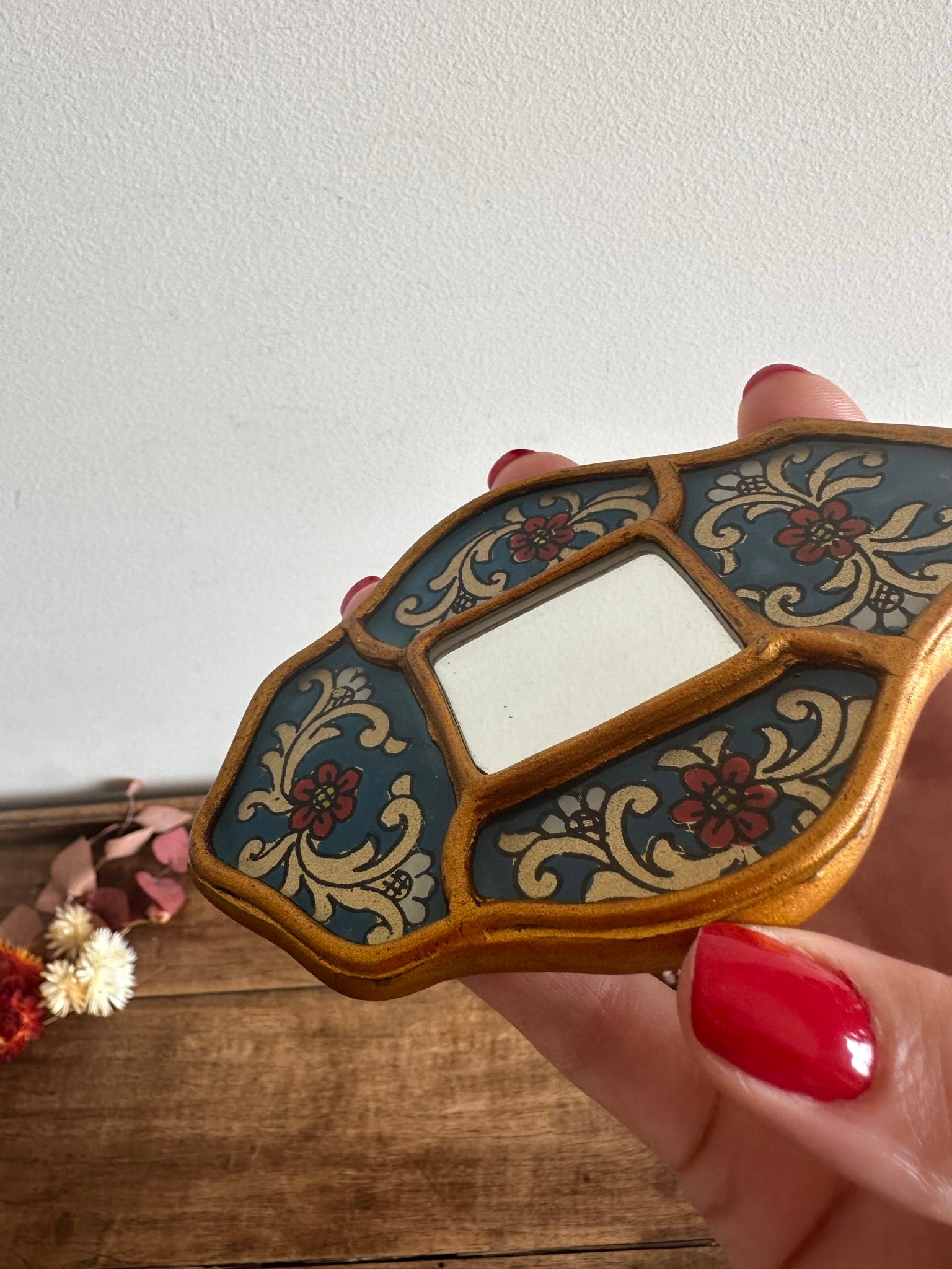 Miroir Mural En Bois Péruvien – Soleil Inca – Fait Main – 15 X 15 Cm – Neuf – Décoration Ethnique