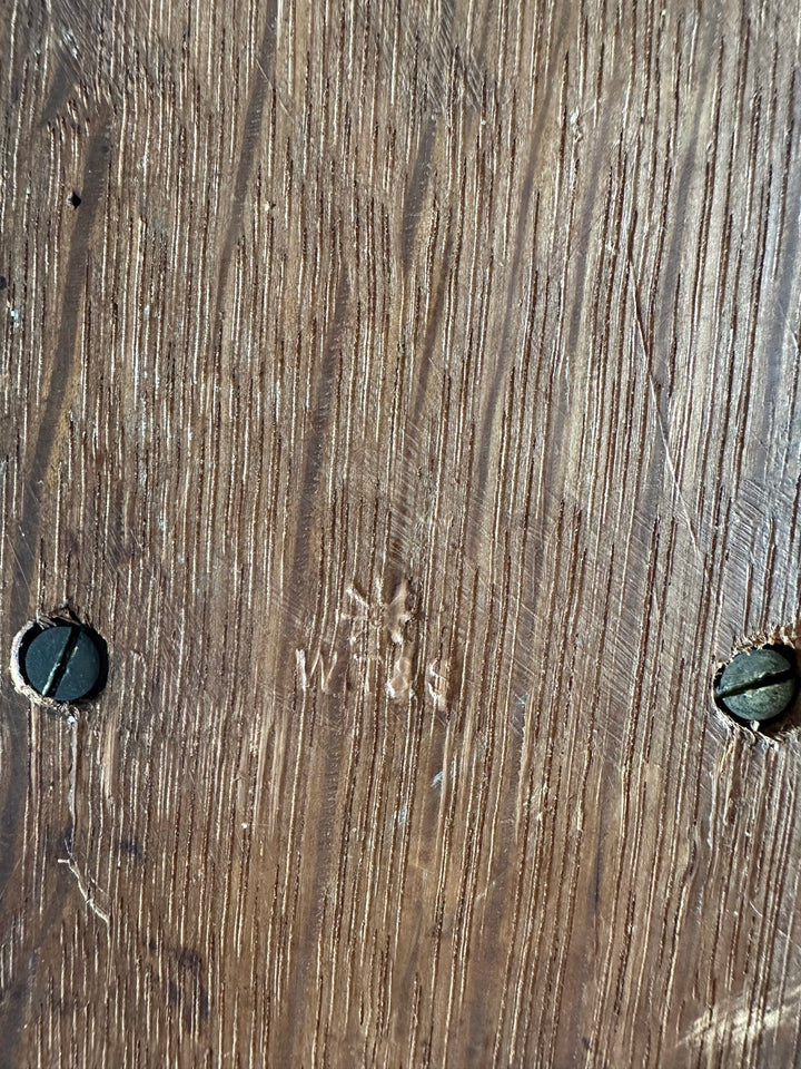 Porte courrier en bois et métal doré