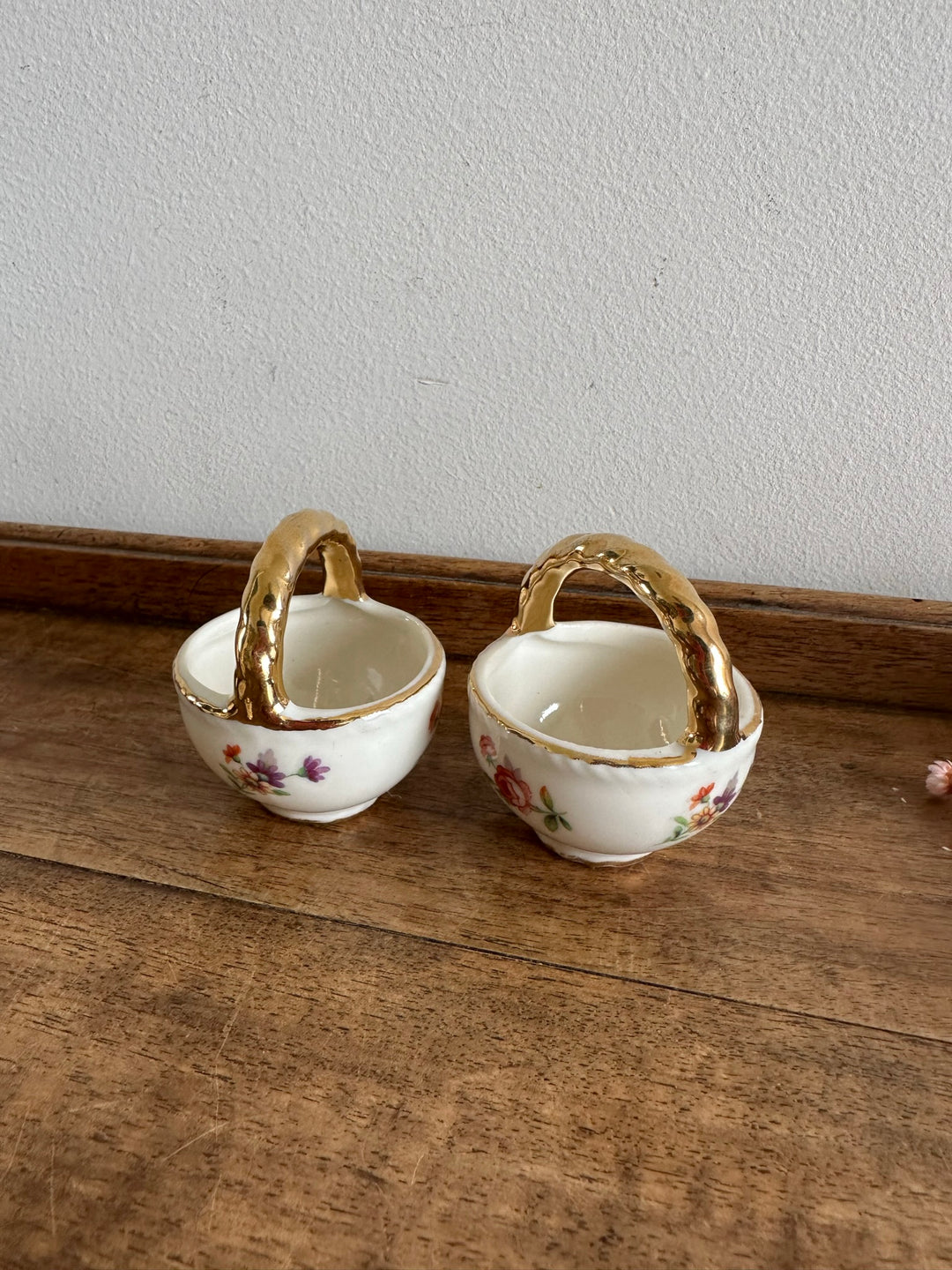 Pots à condiments en porcelaine de Limoges moutarde sel et poivre