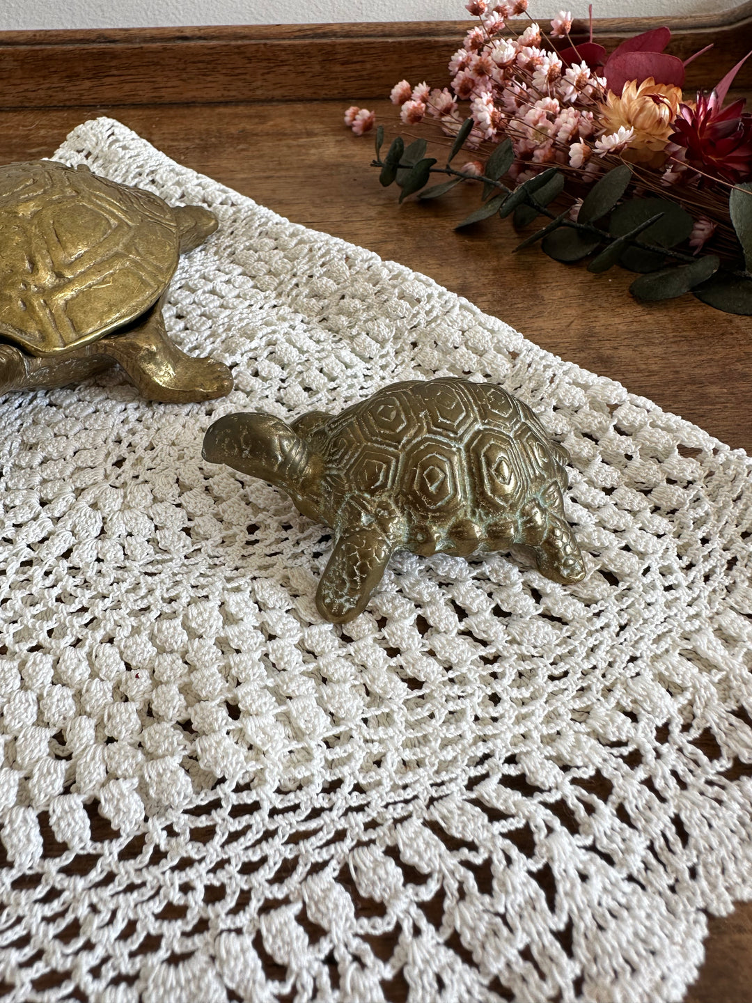 Tortues en laiton vintage