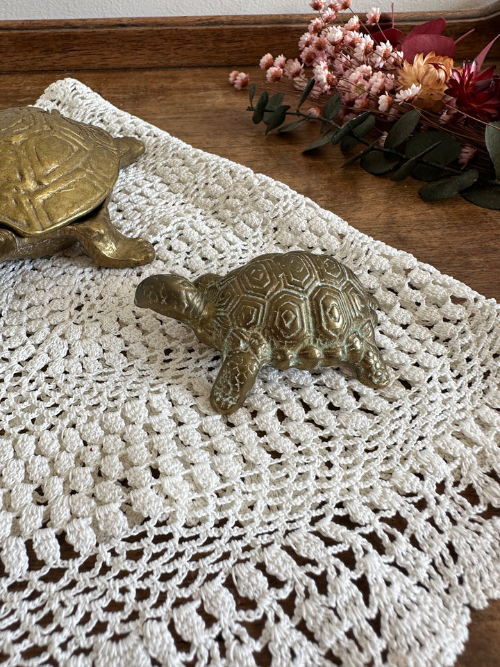 Tortues en laiton vintage