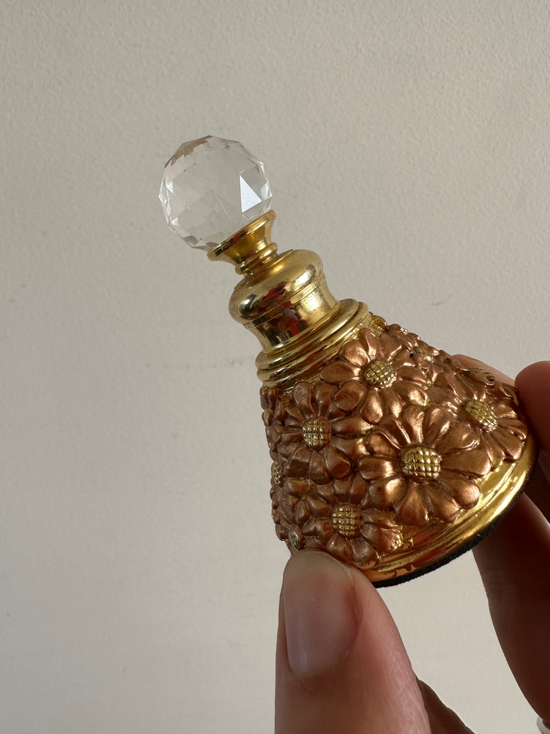 Pendentif Vintage Céramique, Pierre Et Métal Doré – état D’usage