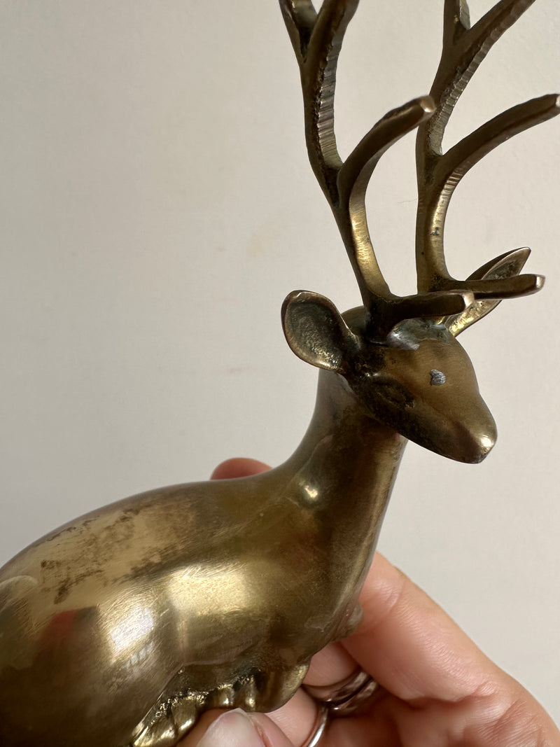 Statue de cerf en laiton, cadeau de Noël cerf en laiton Statue de cerf en laiton, cadeau de Noël cerf en laiton