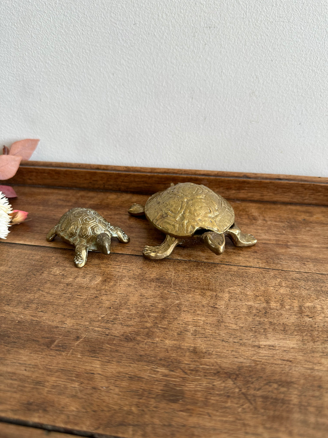 Tortues en laiton vintage