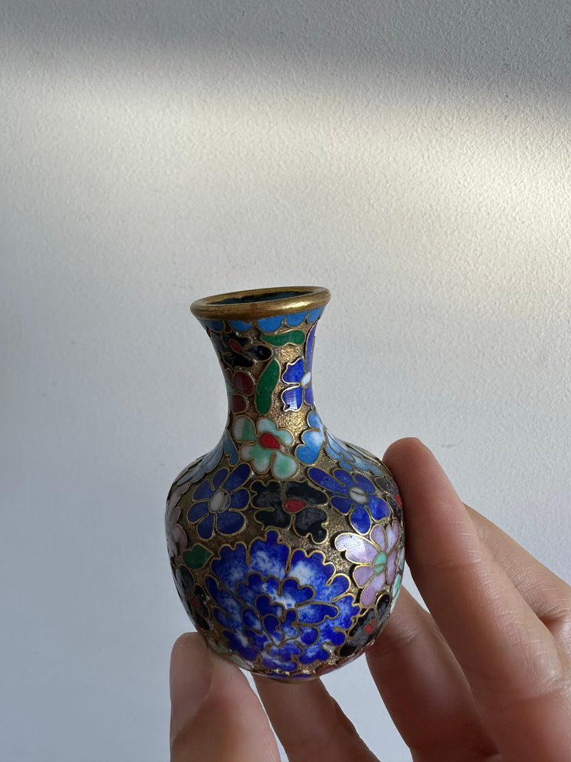 Vase en bronze cloisonné