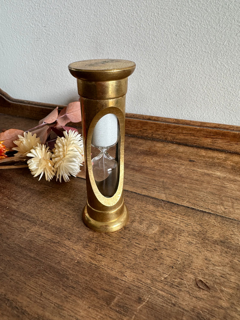 sablier de marine pour bateau en laiton et verre vintage | UK sablier de marine pour bateau en laiton et verre vintage | UK