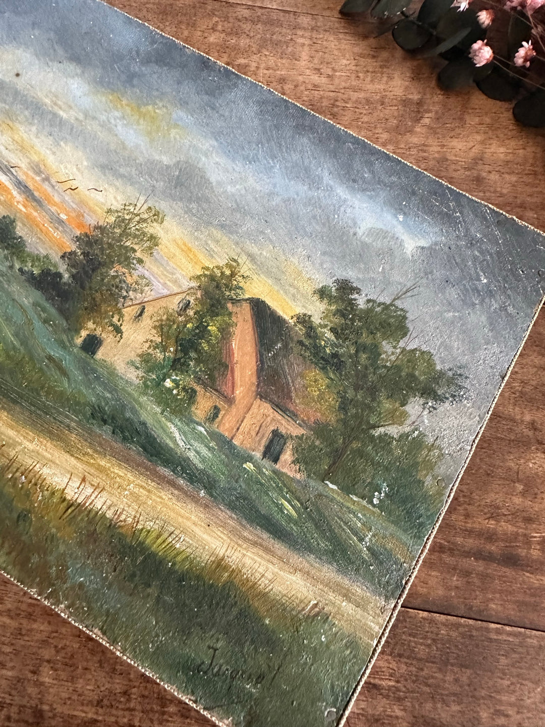 Peintures paysages de campagne fin 19ème