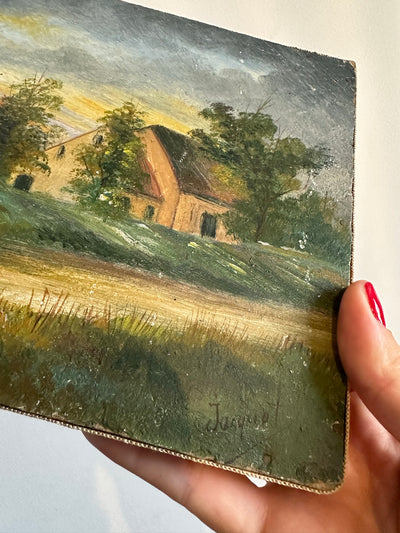 Peintures paysages de campagne fin 19ème