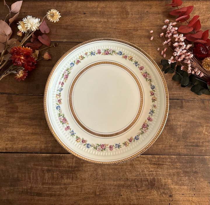 Présentoir en porcelaine de limoges frise fleurie