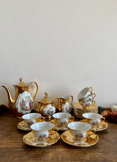 Service à thé ou café ancien, Lotus Salins – Les Irremplaçables