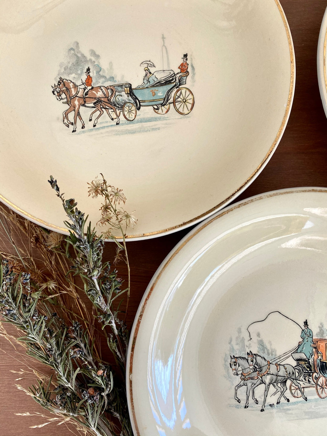 Assiettes vintage "Diligence"