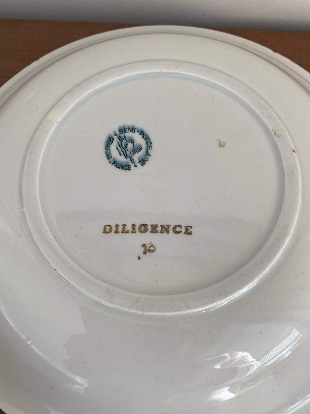 Assiettes vintage "Diligence"