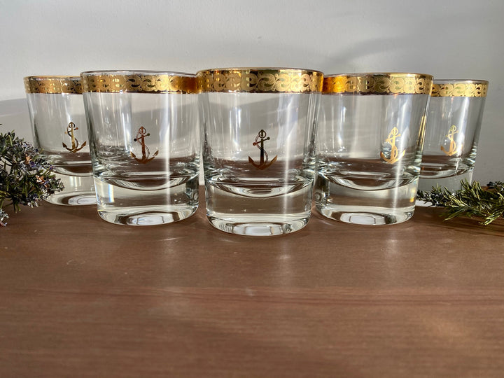 Verres à whisky verres et or