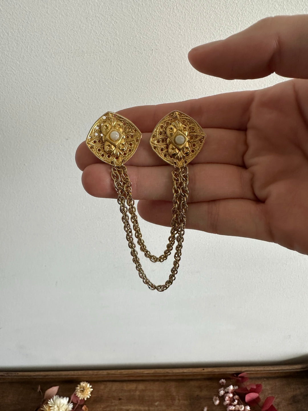 Bijoux fantaisie vintage dorés