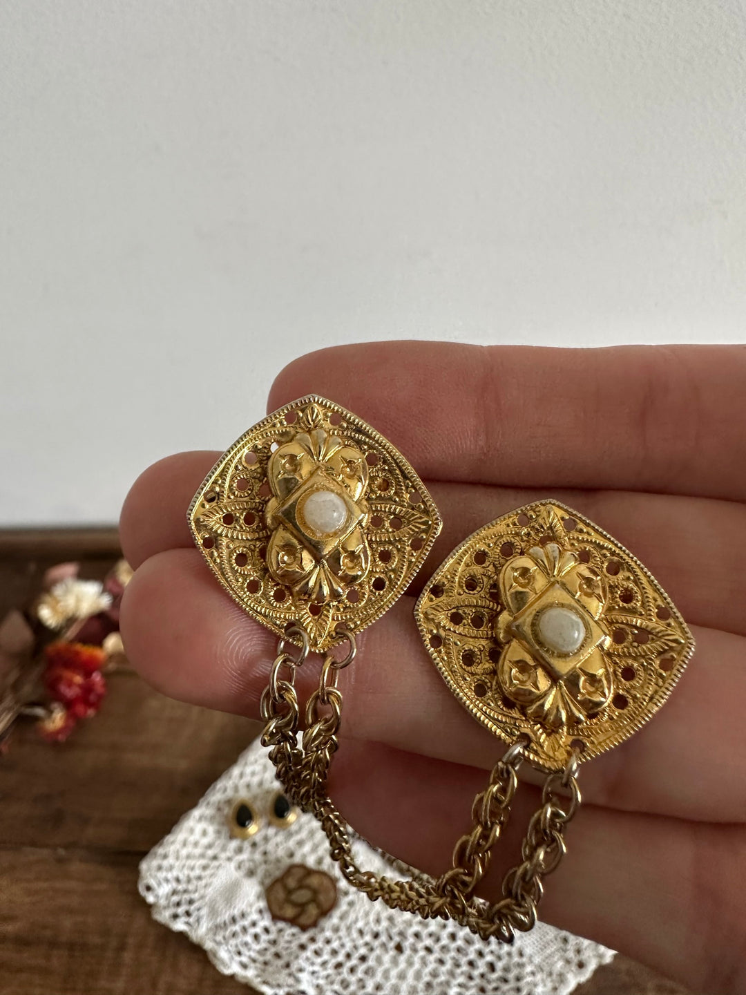 Bijoux fantaisie vintage dorés