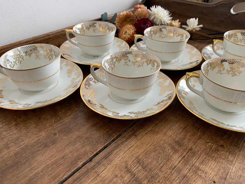 Lot De 11 Tasses à Café En Porcelaine Anglaise Tangshan - Céramique De Luxe Pour Maison Et Restaurant