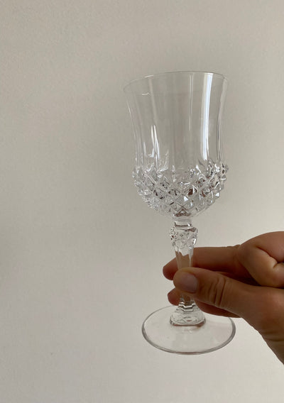 Verres en cristal décoration en pointes de diamants