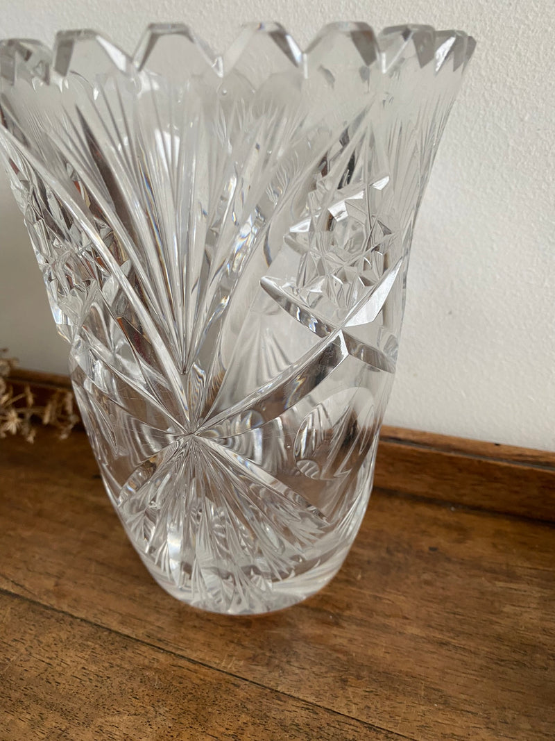 Vase en cristal ciselé