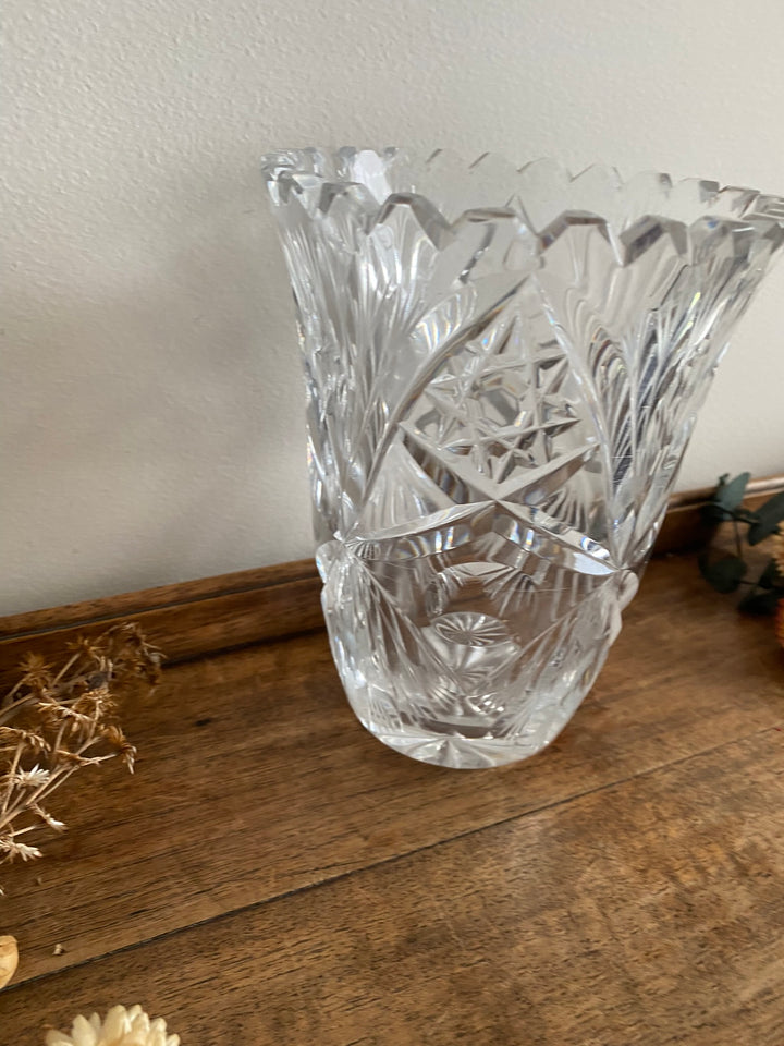 Vase en cristal ciselé