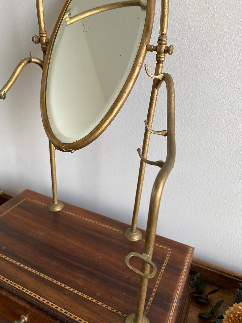 Coiffeuse de chambre années 1900 avec miroir biseauté