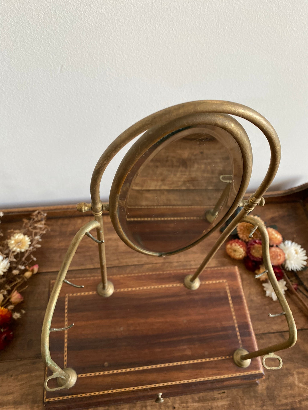 Coiffeuse de chambre années 1900 avec miroir biseauté