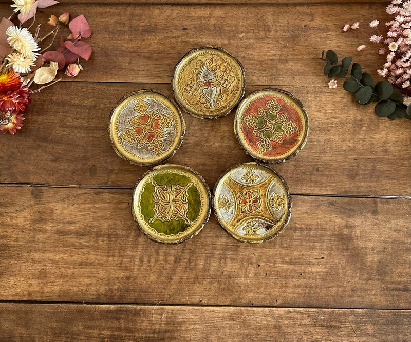 Sous-verres florentins en bois