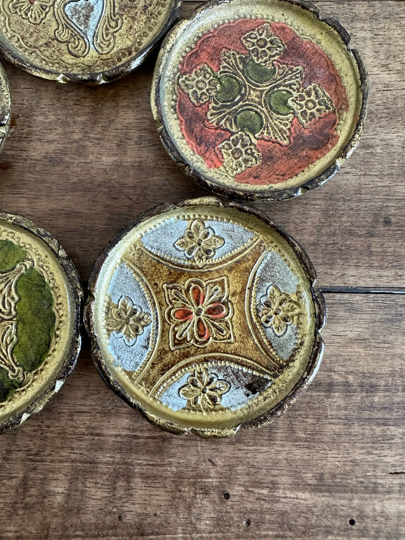 Sous-verres florentins en bois