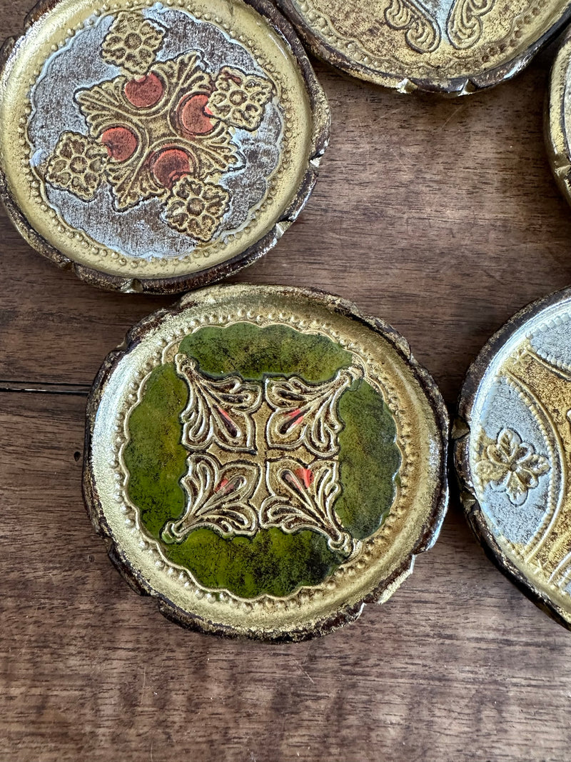 Sous-verres florentins en bois