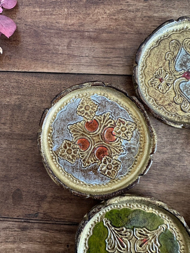 Sous-verres florentins en bois