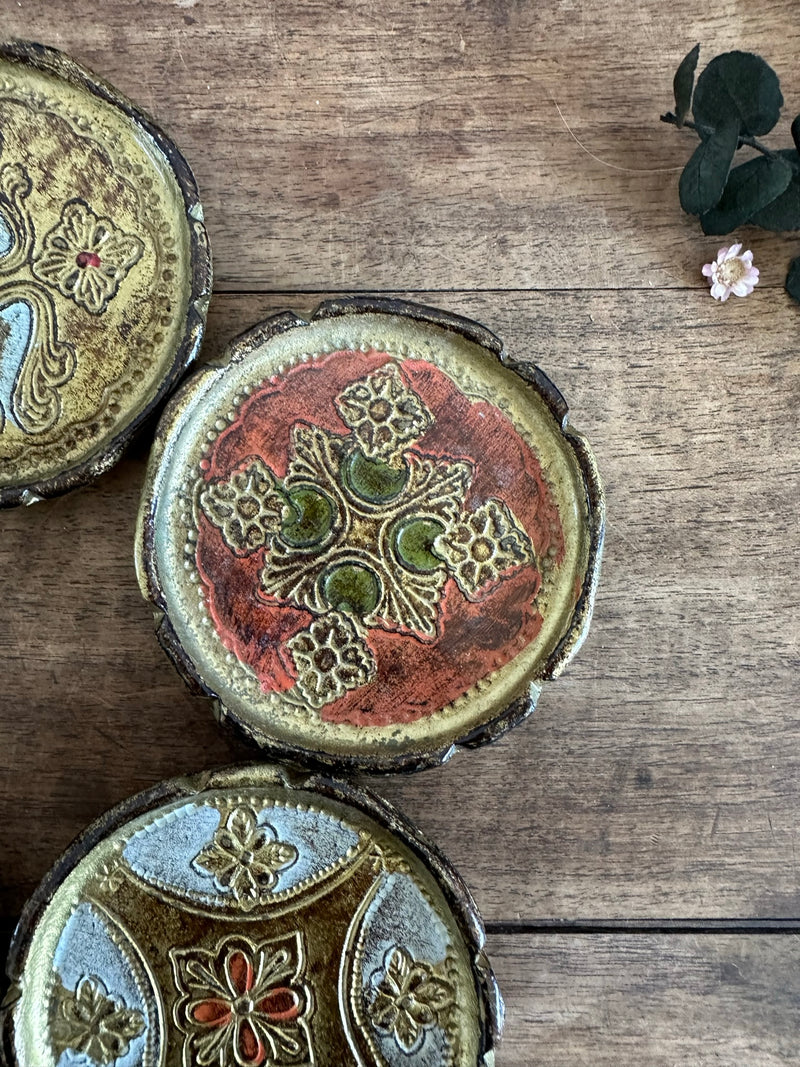 Sous-verres florentins en bois